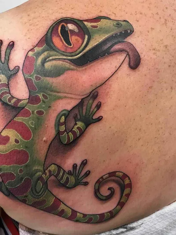 color new school tattoo on shoulder blade #2650 | Tattoo Artist Jamie Ris