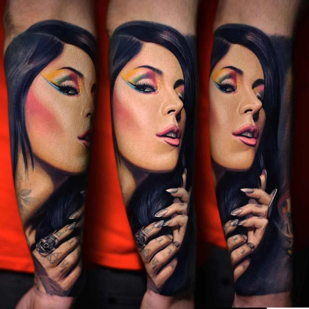 Tattoo artist Nikko Hurtado, authors color portrait realism tattoo | USA