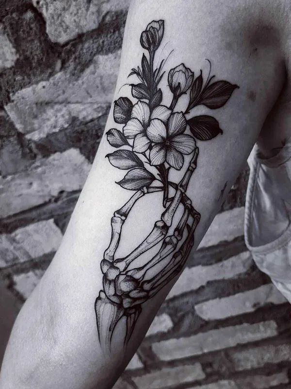 black and grey blackwork tattoo on forearm #2584 | Tattoo Artist Felipe Kross