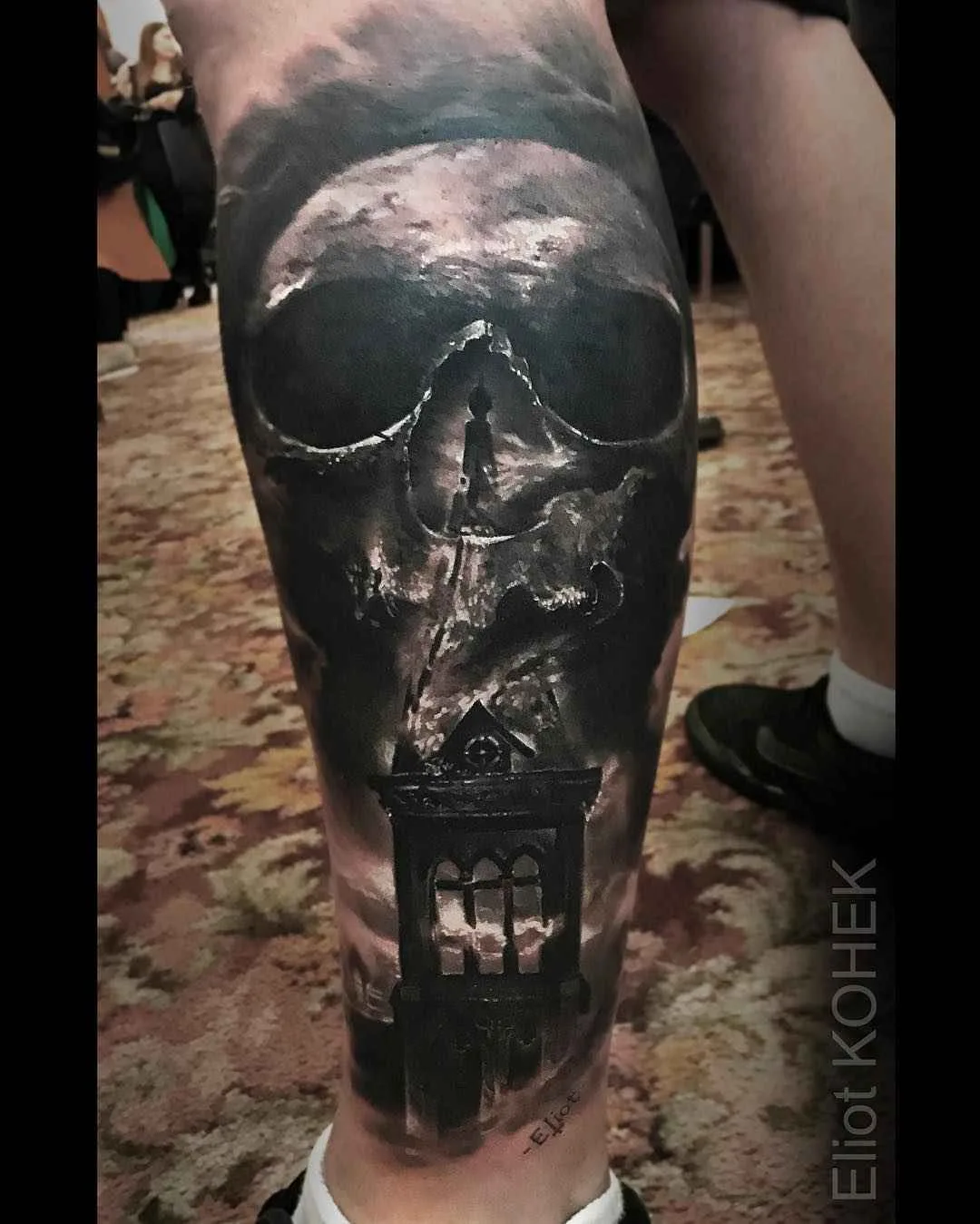 Tattoo artist Eliot Kohek dark skull realism tattoos | Мрачный реализм тату-мастера Eliot Kohek татуировки череп