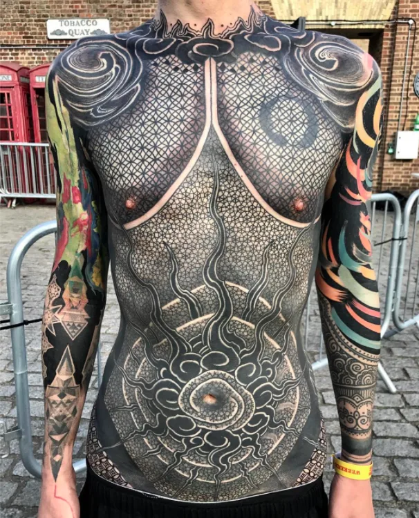 tattoo artist Nicasso ornamental graphic tattoo