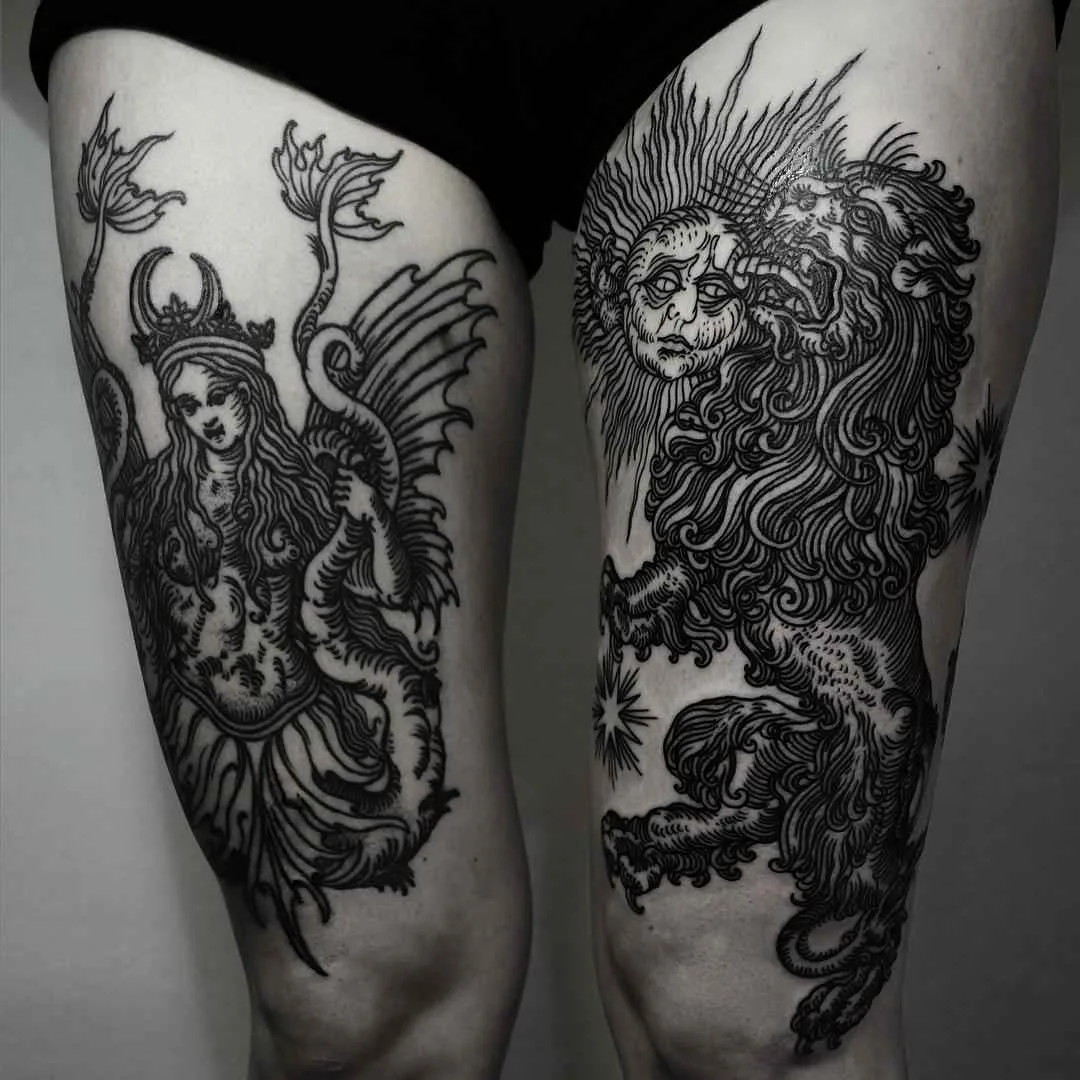 Tatuista Alexander Grim tatuagem blackwork