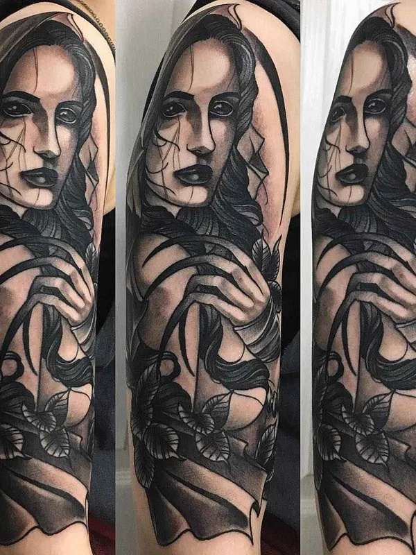 black and grey black and grey Tatuagem em upper arm #13237 | Tatuador Jason James Smith