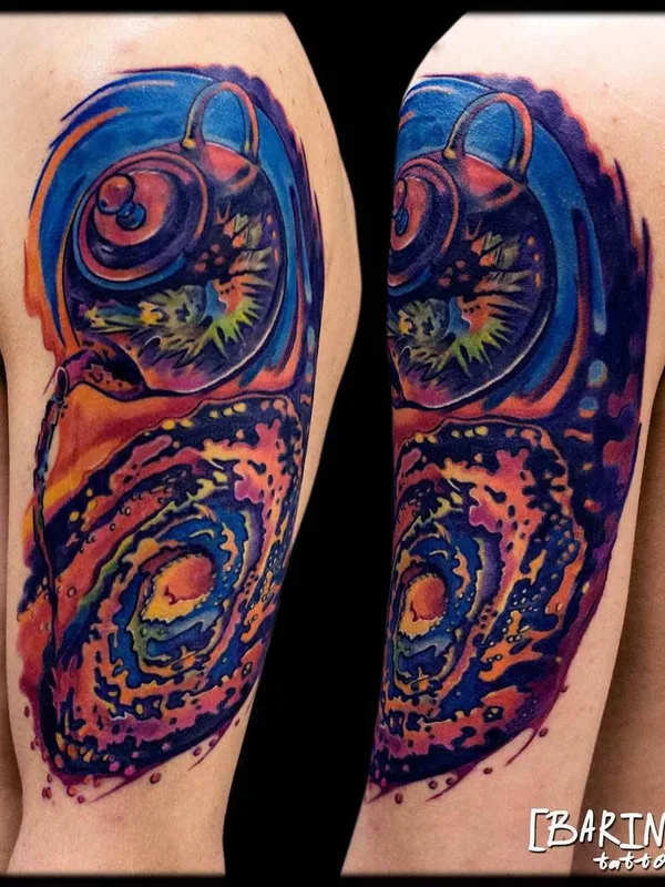 color abstract Tatuaggio su upper arm #13399 | Tatuatore Юрий BaRiN Баринов