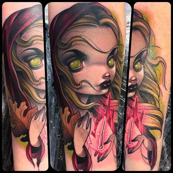 Neo Traditional tattoo by Kelly Doty