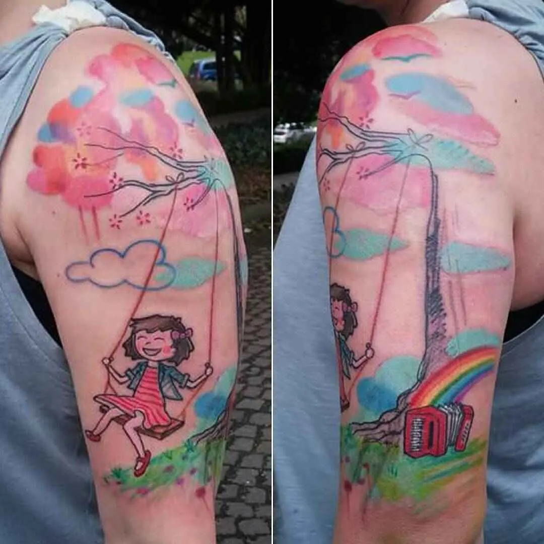 Tattoo artist Fabio Morof Moro authors style sketch tattoo