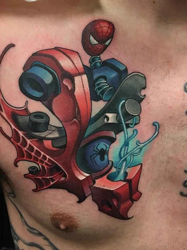 male color new school tattoo on chest #13265 | Tattoo Artist Timmy B