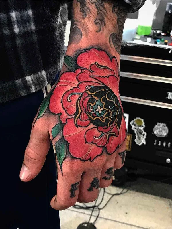 color japanese Tatuagem em hand #13238 | Tatuador Jason James Smith