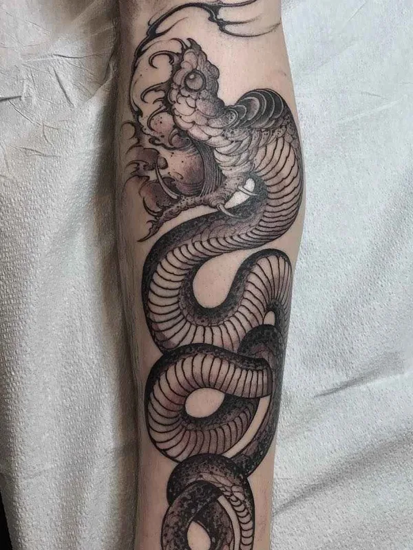 black and grey japanese Tatuaggio su forearm #13275 | Tatuatore Joao Bosco