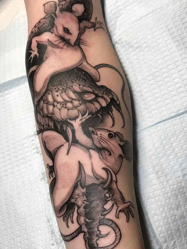 black and grey black and grey Tatuaggio su forearm #13283 | Tatuatore Joao Bosco