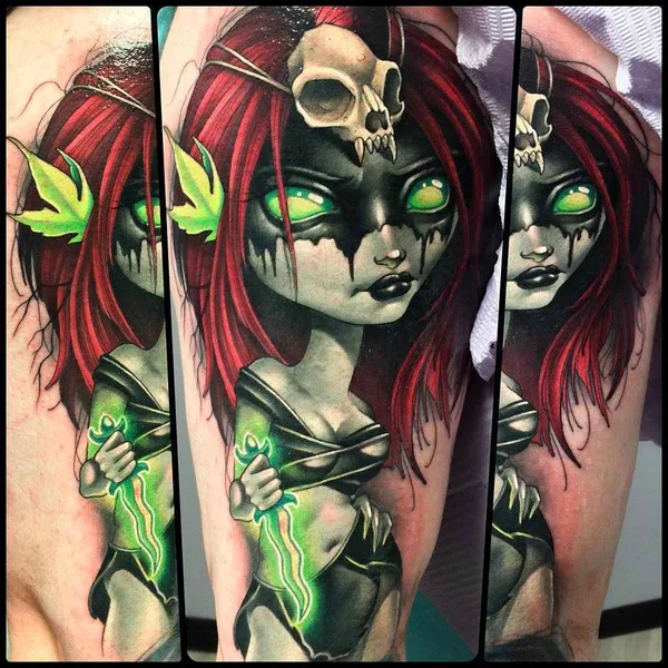 Neo Traditional tattoo by Kelly Doty