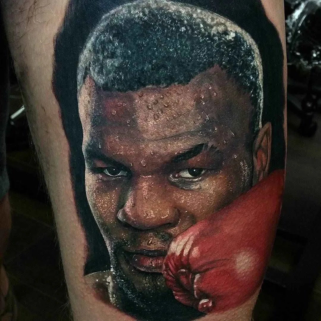 Tattoo artist Alex Wright color realistic horror tattoo