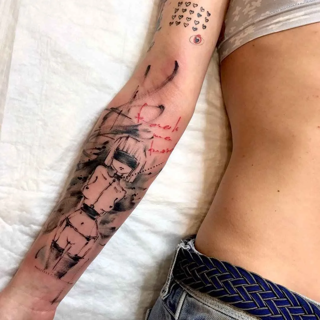 Tatuador Aleksey Platunov art bruto color watercolor sketch tattoo