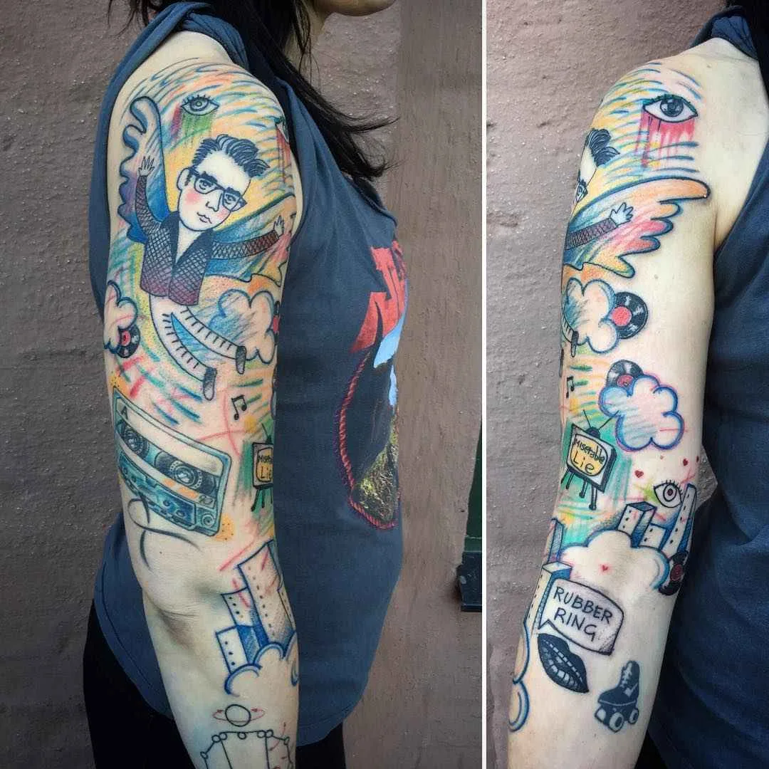 Tattoo artist Fabio Morof Moro authors style sketch tattoo