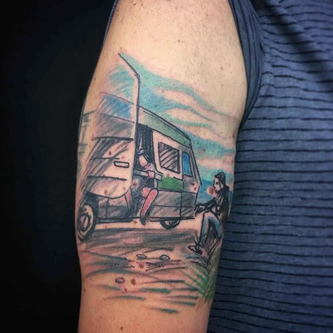 Tattoo artist Fabio Morof Moro authors style sketch tattoo