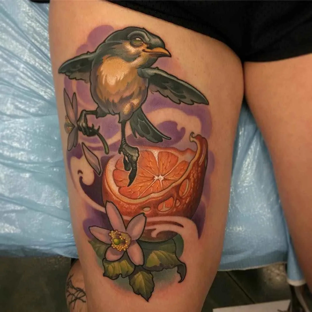 Tattoo artist Timmy B neo traditional, new school tattoo