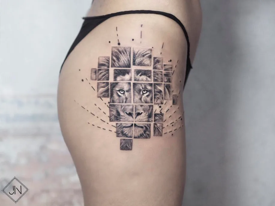 tattoo artist Jefree Naderali color tattoo realism minimalism graphic Turkey