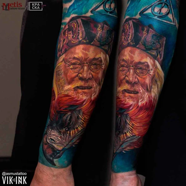 Реализм Portrait, Fantasy tattoo на Полный рукав