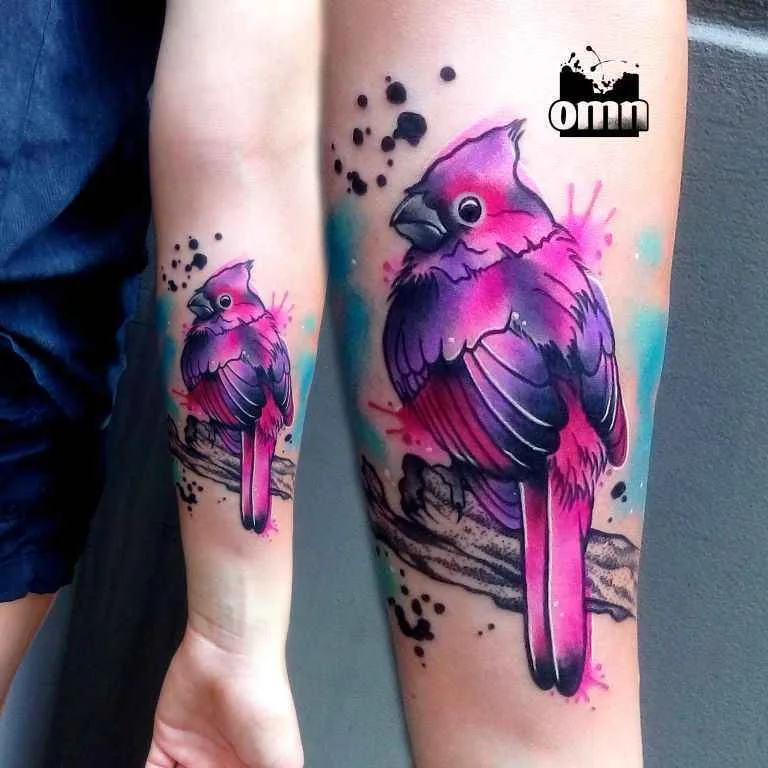 Tattoo artist Monika Ochman color watercolor tattoo