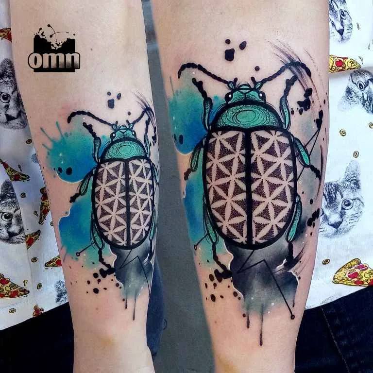 Tattoo artist Monika Ochman color watercolor tattoo