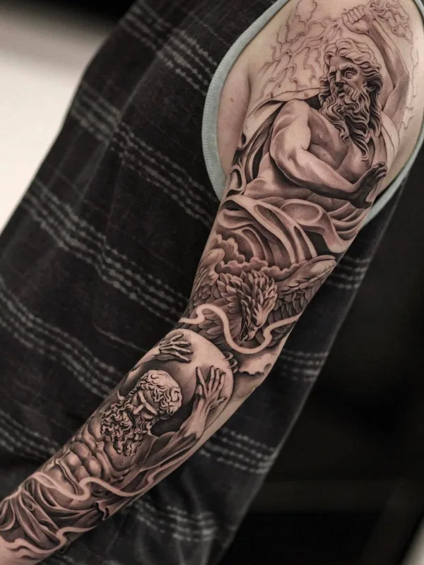 black and grey realism 타투 부위 full sleeve #25018 | 타투이스트 Jun Cha