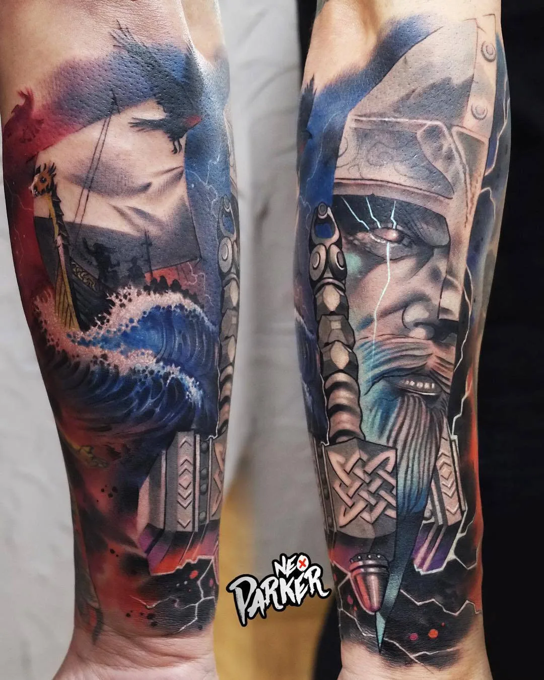 Artista di tatuaggi Neo Parker (Rober Pedragosa), stile autore colore ritratto realistico tatuaggio, surrealismo | Spagna, Madrid