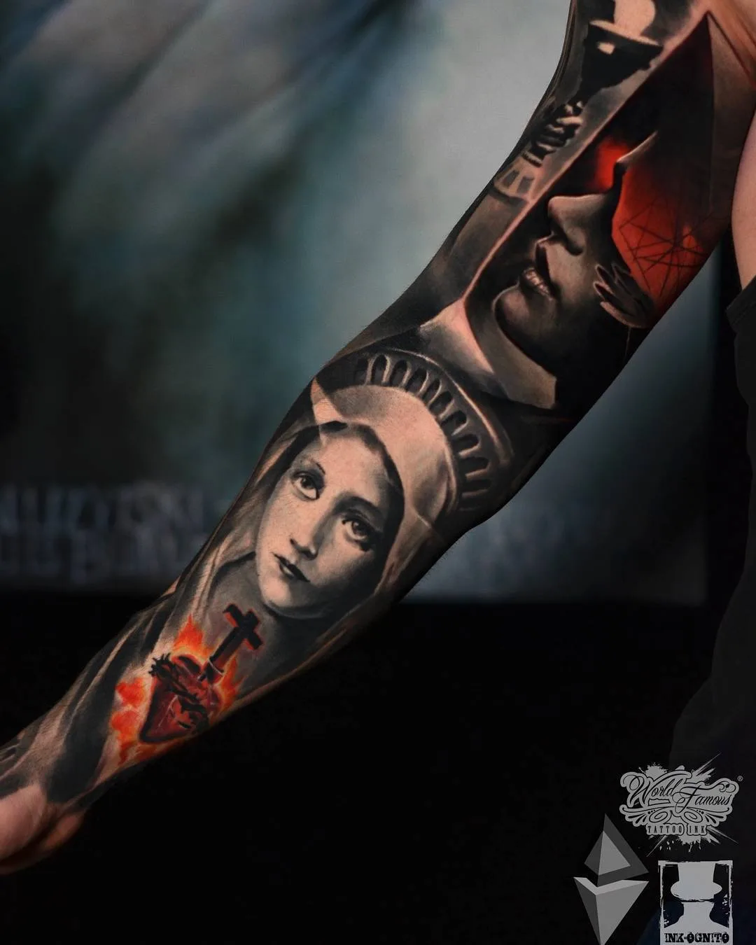 Artista di tatuaggi Darek Dokt&oacute;r Ink-Ognito, tatuaggi a colori e nero e grigio realistici surrealisti | Polonia