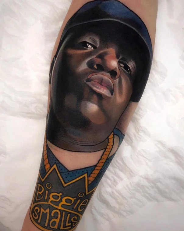 Realism Portrait, Lettering tattoo on Forearm