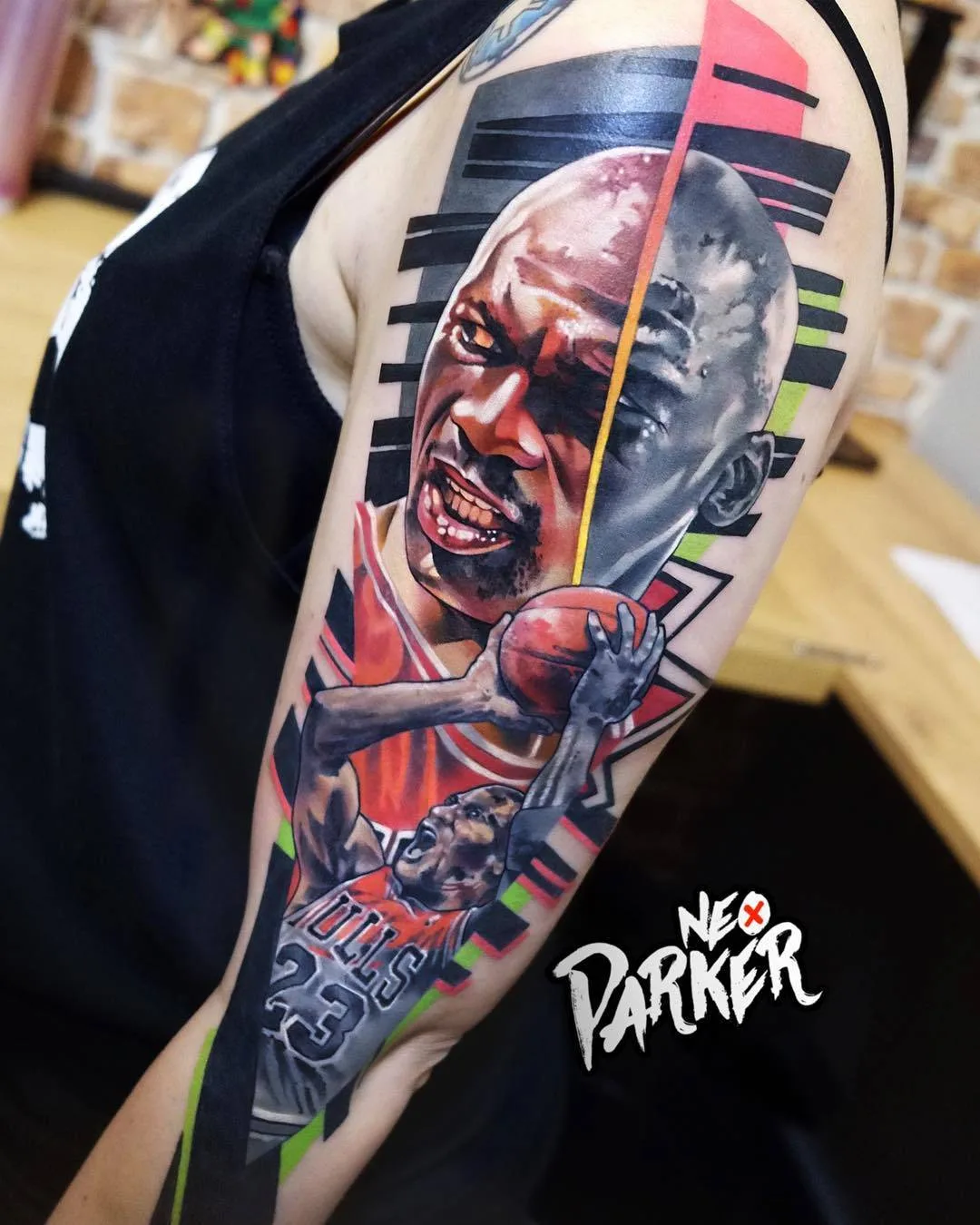 Artista di tatuaggi Neo Parker (Rober Pedragosa), stile autore colore ritratto realistico tatuaggio, surrealismo | Spagna, Madrid