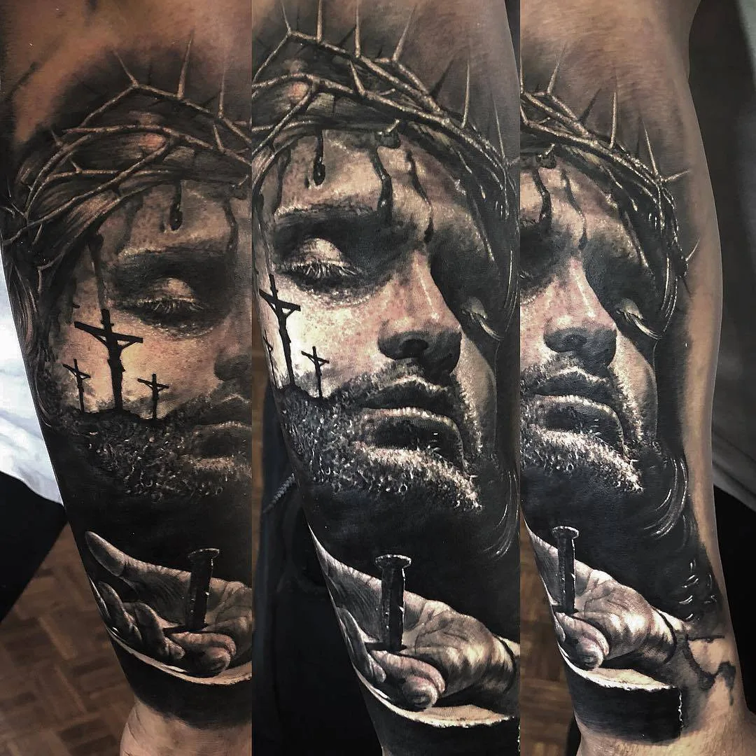 Artista de tattoo Chris Mata'afa, estilo de portrético colorido e preto e cinza | Austrália