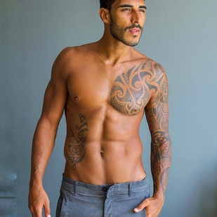 🔥 Горячие фото, портфолио модели  #24555 Тату модель Paulo Philippe