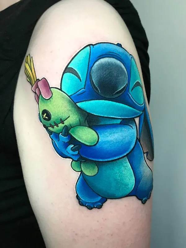 color cartoon 纹身 在 upper arm #24798 | 纹身师 Brent Goudie