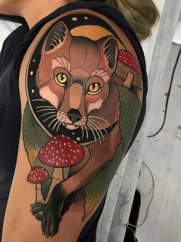 color neo traditional Tatuaggio su shoulder #25121 | Tatuatore Roger Mares