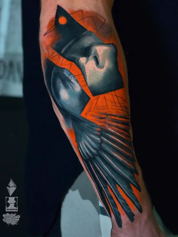 color surrealism Tatuaggio su forearm #24965 | Tatuatore Darek Doktór Ink-Ognito