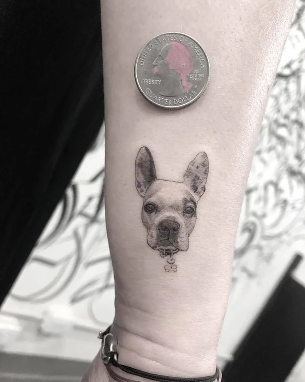 Micro Realism Dog tattoo on Forearm