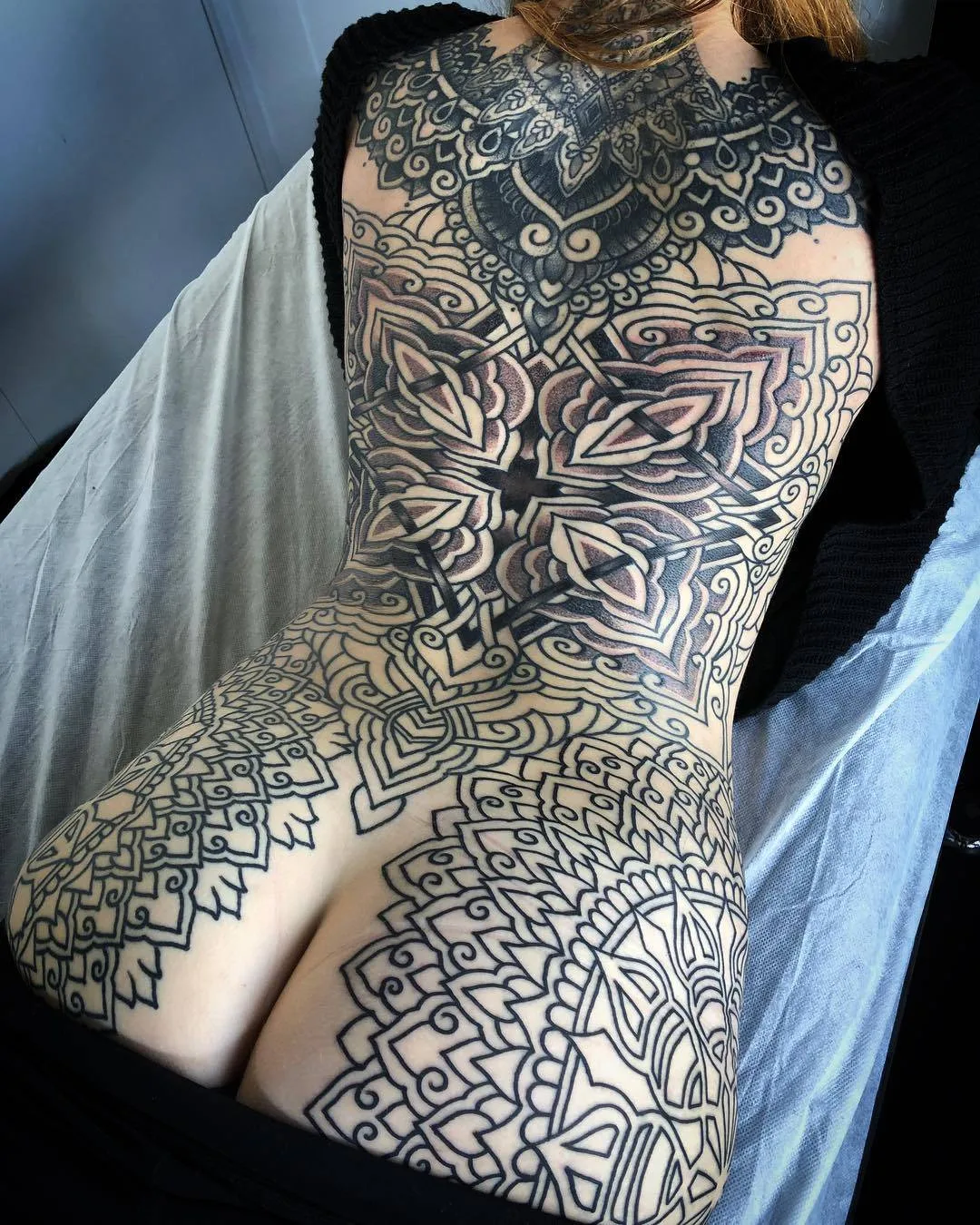 Tattoo artist Keegan Sweeney, black ornamental tattoo | Australia