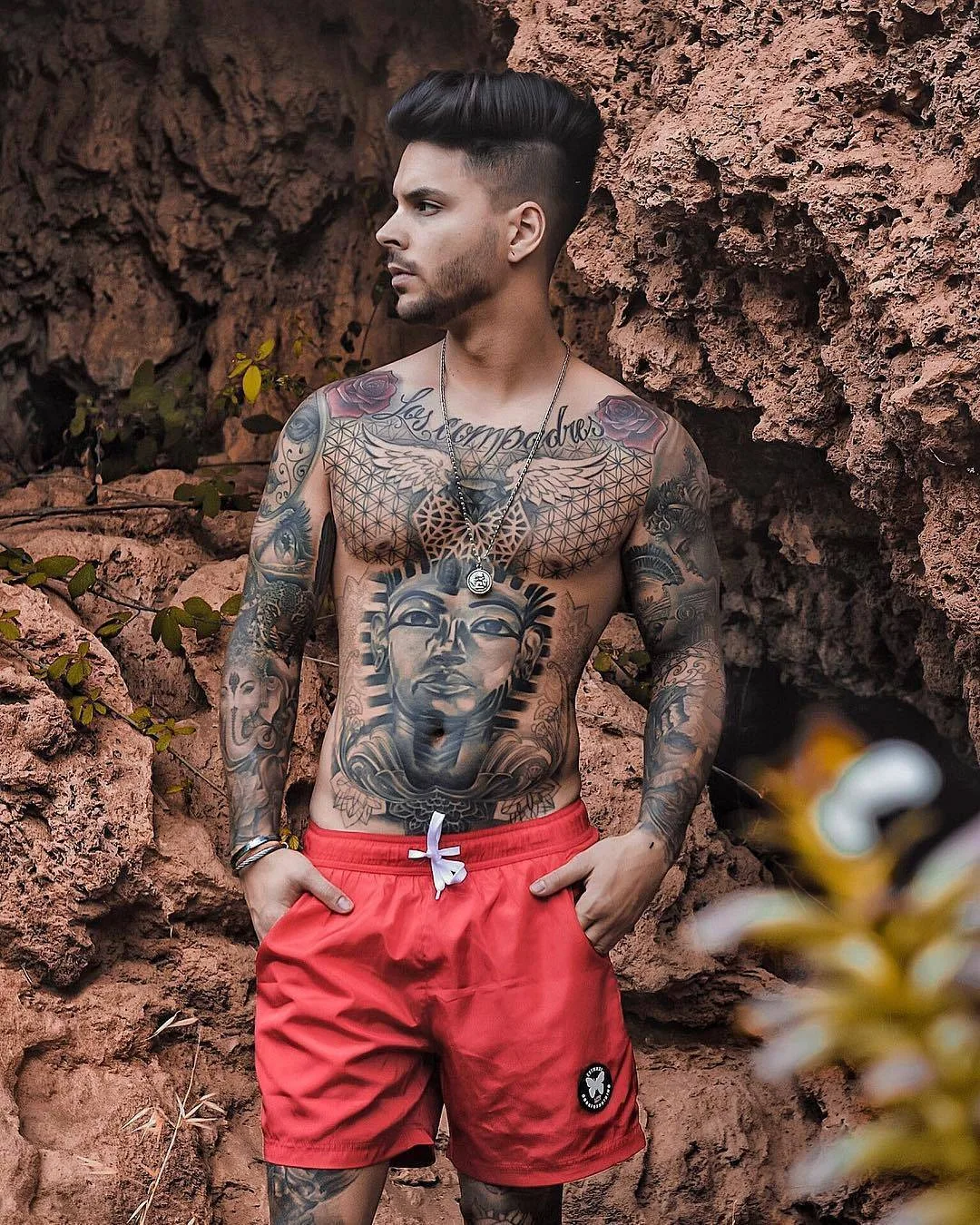 Modello tatuato Gon&ccedil;alo Olivier, modello alternativo, uomo tatuato | Portogallo