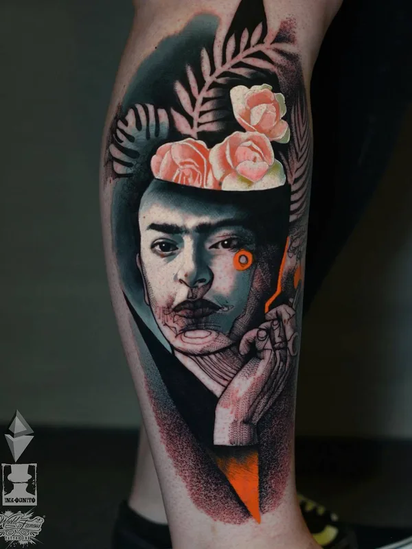 color illustrative Tatuaggio su calf #24970 | Tatuatore Darek Doktór Ink-Ognito
