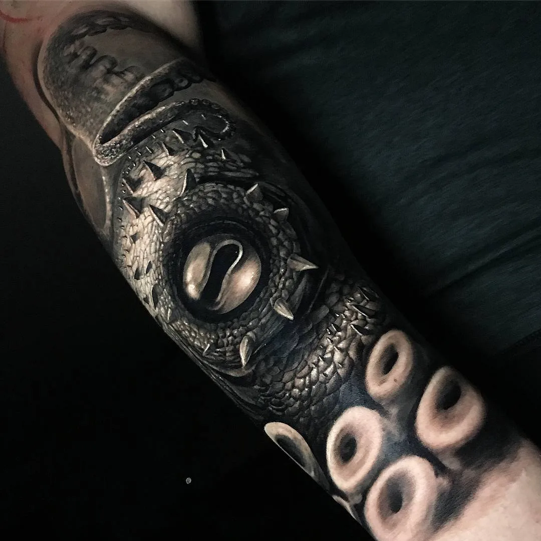 Artista de tattoo Chris Mata'afa, estilo de portrético colorido e preto e cinza | Austrália