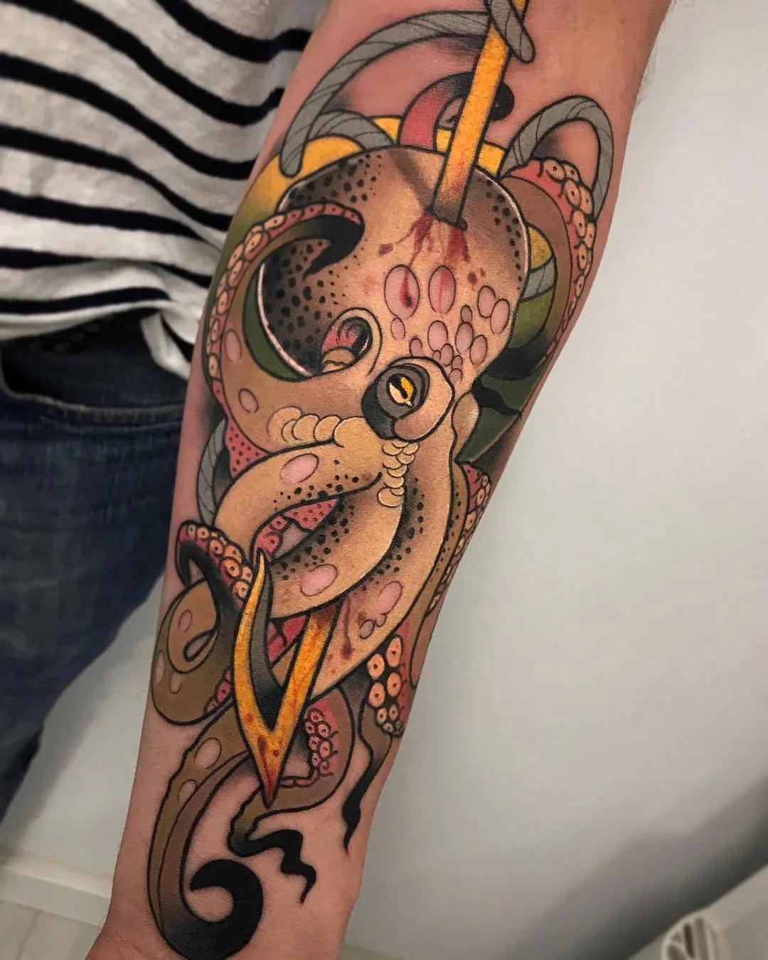 Tattoo artista Roger Mares, tattoo neo tradizionale a colori | Spagna