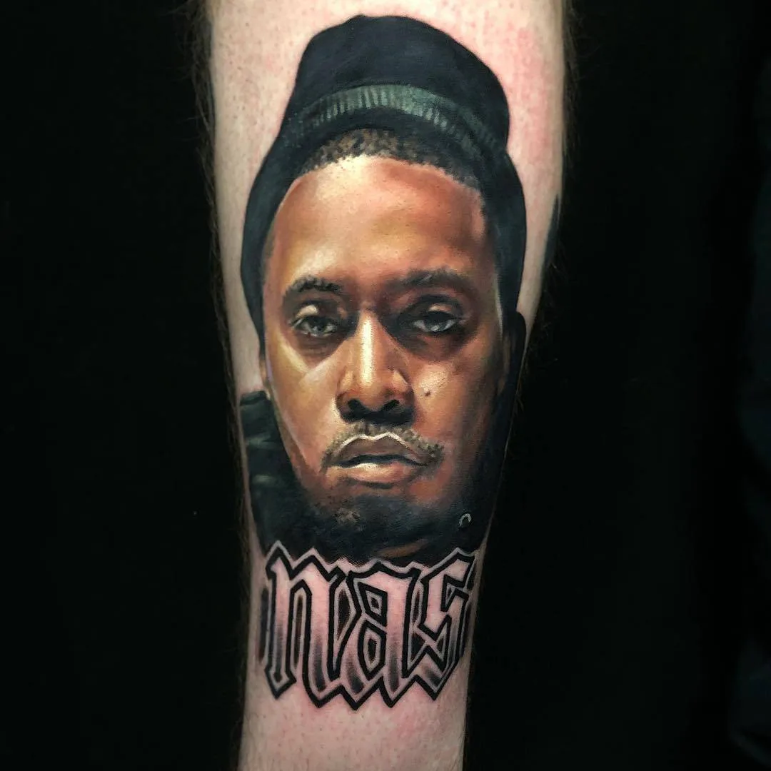 Tattoo artist Kirsten Pettitt, color realistic portrait tattoo | United Kingdom