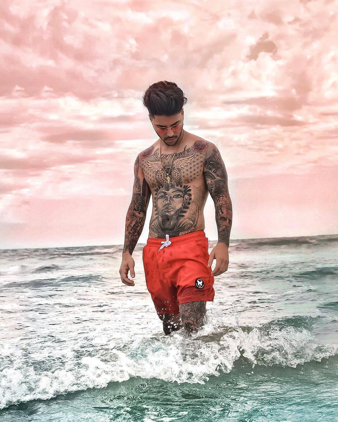 Modello tatuato Gon&ccedil;alo Olivier, modello alternativo, uomo tatuato | Portogallo