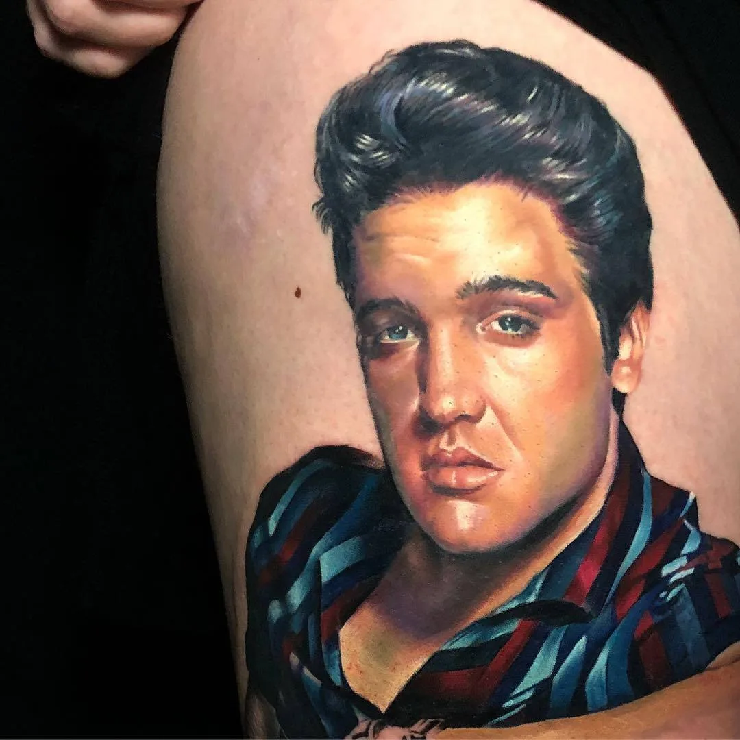 Tattoo artist Kirsten Pettitt, color realistic portrait tattoo | United Kingdom