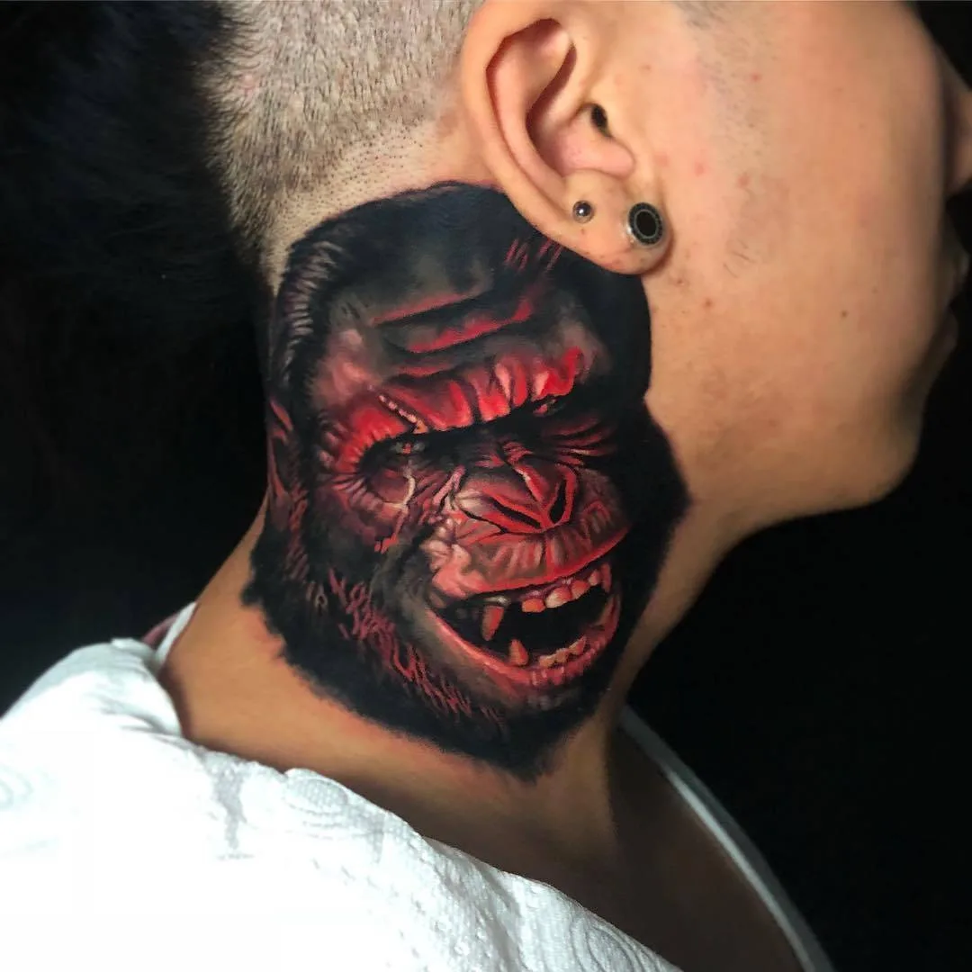 Tattoo artist Kirsten Pettitt, color realistic portrait tattoo | United Kingdom