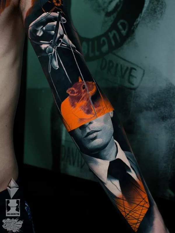 male color surrealism Tatuaggio su full sleeve #24968 | Tatuatore Darek Doktór Ink-Ognito