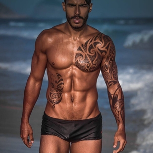 🔥 Горячие фото, портфолио модели  #24556 Тату модель Paulo Philippe