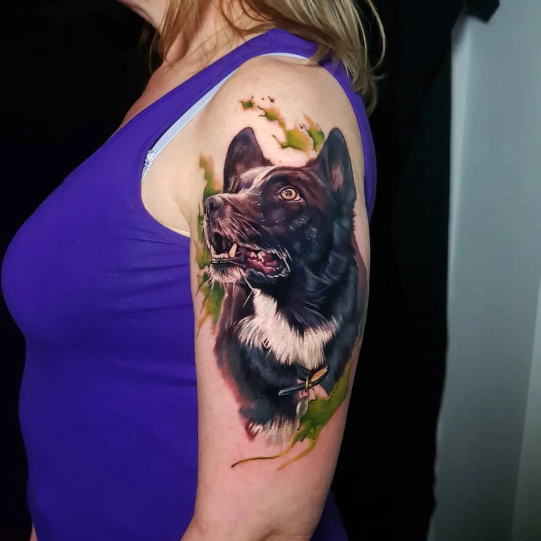Artista de tatuagem Amy Edwards, retrato colorido realista de tatuagem | Reino Unido, Sutton Coldfield