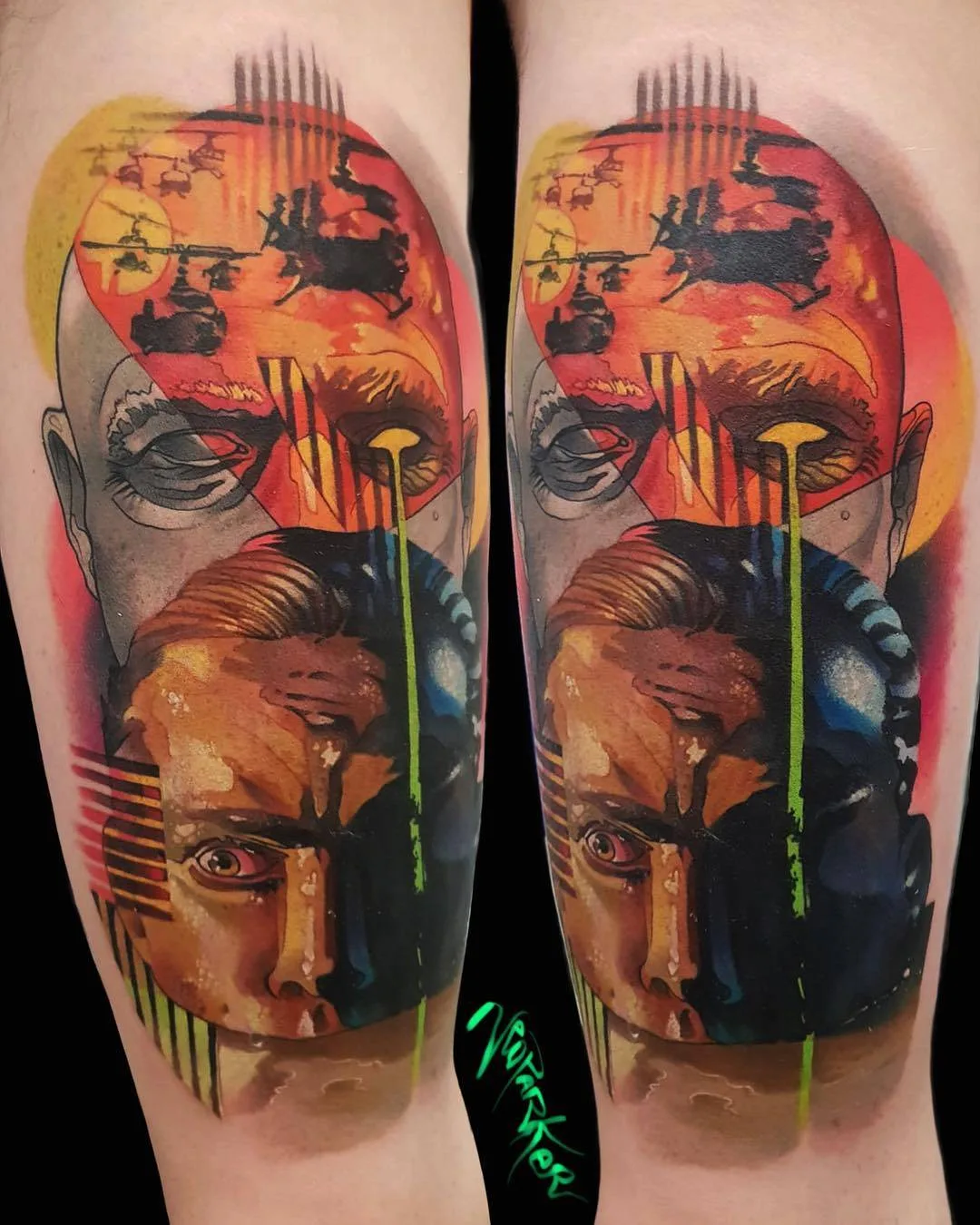 Artista di tatuaggi Neo Parker (Rober Pedragosa), stile autore colore ritratto realistico tatuaggio, surrealismo | Spagna, Madrid