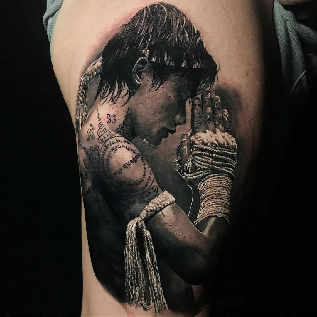 Artista de tattoo Chris Mata'afa, estilo de portrético colorido e preto e cinza | Austrália