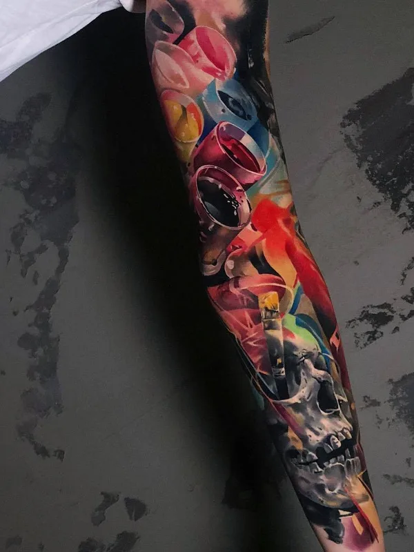 color realism Tatuaggio su full sleeve #25425 | Tatuatore Igor Mitrenga